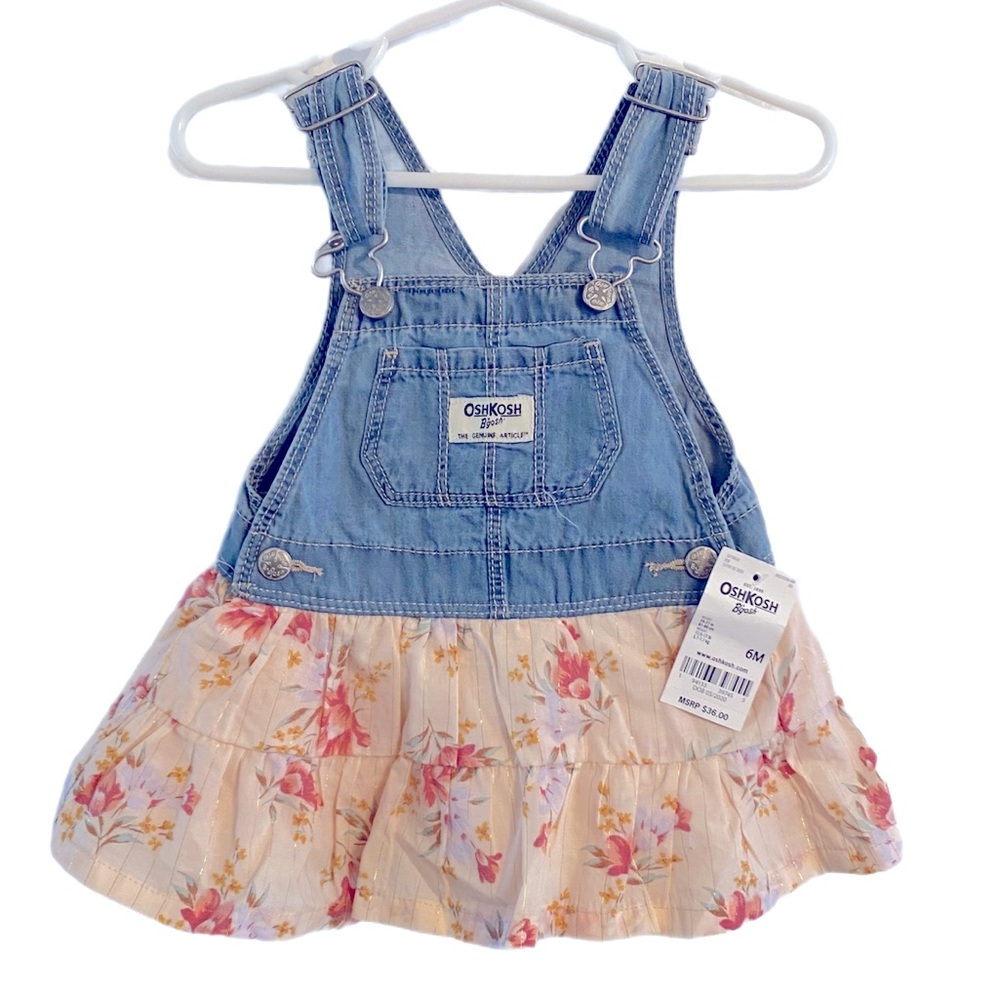 OshKosh B'gosh Baby 6 Month Dress Overall New With Tags